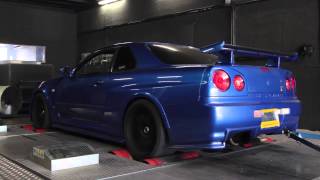 Dyno R34 GTR RB28  14b 21 psi [upl. by Hemetaf]