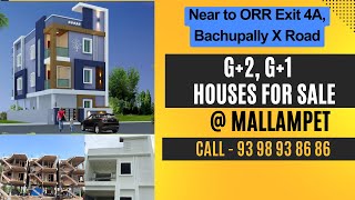 Independent house for sale in Hyderabad mallampet bachupally independenthouse [upl. by Staley752]