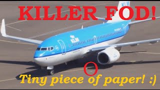 What happens when a 737 jet engine sucks in a piece of paper [upl. by Kippie252]