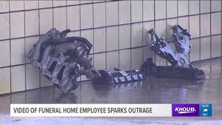 Video of funeral home employee sparks outrage [upl. by Aniles]