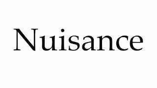 How to Pronounce Nuisance [upl. by Sansen]