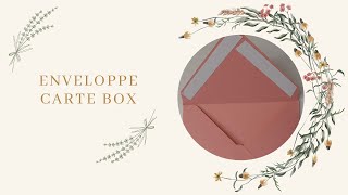 Tuto enveloppe carte box [upl. by Aerdnahs]