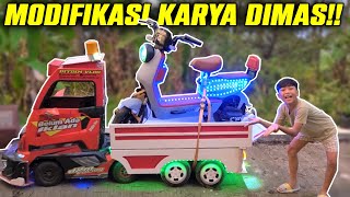 MODIFIKASI KARYA DIMAS MODIF FULL LAMPU TRUK DAN SEPEDA DIMAS [upl. by Trevah]