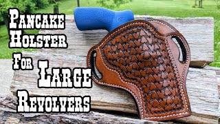 Making a pancake holster for a large frame revolver [upl. by Annairol]