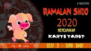 RAMALAN Shio BABI 2020 SESI 3  KARTU TAROT membaca PERUNTUNGAN KEUANGAN JODOH DAN KESEHATAN [upl. by Bartholomeus]