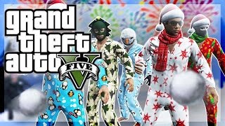 GTA 5 Online  Winter Special Snowball Brawl New Years Fireworks [upl. by Faxan]