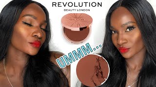 NEW MAKEUP REVOLUTION GLOW SPLENDOUR BRONZER DEEP  dark SKIN [upl. by Anaitat]