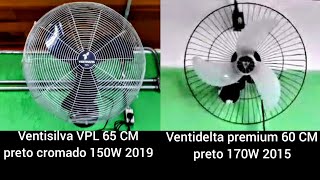 ventiladores ventisilva VPL 65 CM preto cromado 150W 2019 e ventidelta premium 60 CM preto 170W 2015 [upl. by Ainoet]