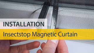 Installation Magnetic curtain insect screen by Schellenberg with convenient magnetic closure [upl. by Caswell244]