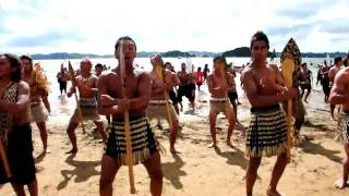 Maori haka  Waitangi Day 2010  Paihia New Zealand [upl. by Gnanmas307]