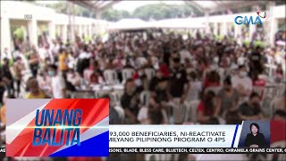 DSWD Mahigit 793000 beneficiaries nireactivate sa Pantawid Pamilyang Pilipinong Program  UB [upl. by Fernanda]