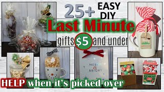 25 LAST MINUTE CHRISTMAS GIFT IDEAS  DIY 5 amp UNDER  HELP for when its picked over [upl. by Paza588]