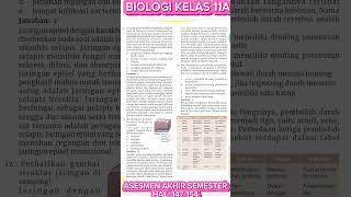 BIOLOGI KELAS 11A ASESMEN AKHIR SEMESTER HAL 147154 intanpariwara sekolah kurmer edukasi [upl. by Ahsot257]