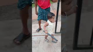 Kians Walk time with his grand pha 👴🥰 bageera cutebaby trending reels youtube funny dimpleboy [upl. by Yartnod]