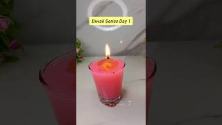 🪔Diy Water Candles at Home😍  Diwali Decoration Ideas  Glass Candles  shorts diwali decoration [upl. by Arnon]