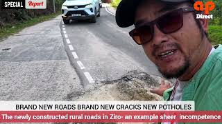 Substandard PMGSY road Construction in Ziro Gano Sia Piro No accountability no action so far [upl. by Theola]