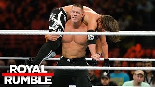 John Cena vs AJ Styles  WWE Title Match Royal Rumble 2017 [upl. by Kerad840]