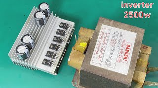 Inverter 12v to 220v 2500w NO IC Inventor10127 [upl. by Linad]