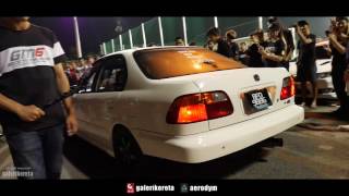 R34 vs Civic vs Toyota 86 vs Integra Exhaust Sound  XO AutoSport Street Style in Malaysia [upl. by Alidus]