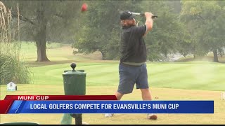 Local golfers compete for Evansvilles Muni Cup [upl. by Nnazil269]