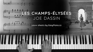 Les ChampsÉlysées Joe Dassin  piano sheets [upl. by Nimrac617]