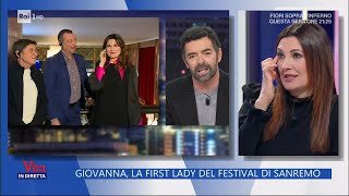 Giovanna la first Lady del Festival di Sanremo  La vita in diretta 13022023 [upl. by Halsey262]