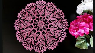 Crochet Doily Step by Step Instructions doily tablemat crochetworldcreations [upl. by Peedus]