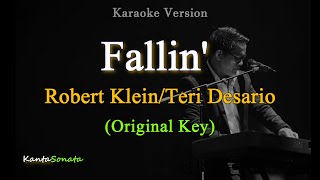 Fallin Teri Desario  Original Key Karaoke Version [upl. by Weitzman877]