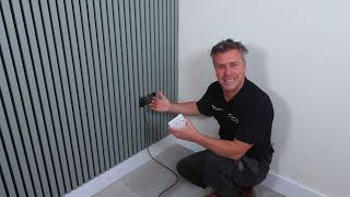 How to Install Wood Slat Wall Panels  Trepanel [upl. by Beacham]