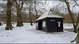 4K  GOLDERS HILL PARK COVERED IN SNOW  Hampstead Heath  Feb82021 [upl. by Ahsirk]