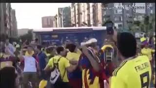 Diomedes Diaz en Rusia  Asi celebra los Colombianos en Rusia 2018 [upl. by Alicea663]