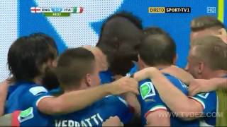 Mario Balotelli Goal  England vs Italy 12 World Cup 2014 [upl. by Edobalo919]