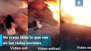 ¿Mujer se ofrece en sacrificio al Popocatépetl video fake espanta a varios [upl. by Lleuqar]