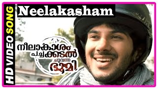 Neelakasham Pachakadal Chuvanna Bhoomi Movie  Songs  Neelakasham song  Dulquer [upl. by Lyndsey]