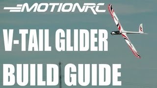 MOTIONRC 22M VTail Glider PNF Review amp Build Guide By Rich Baker in HD [upl. by Annawahs]