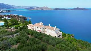 Luxury Villa Crete  Villa Olous Davis Cupsized tennis court olive groves 600yearold fireplace [upl. by Nessie189]