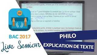 Bac 2017  Live Méthodologie Philo  Explication de texte [upl. by Lihcox258]