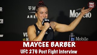 Maycee Barber believes she can beat Valentina Shevchenko talks win over Jessica Eye at UFC 276 [upl. by Dolores]