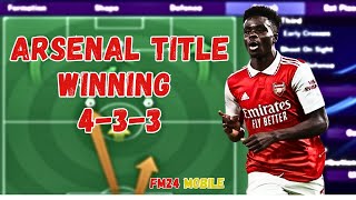 Mikel Arteta’s Invincible Arsenal Tactic on FM24 Mobile  Beastly Goals Guaranteed [upl. by Treblig305]