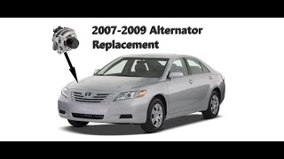 20072009 Toyota Camry alternator replacement without draining coolant [upl. by Hogle683]