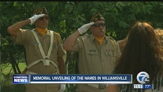 Memorial unveiling of the names in Williamsville [upl. by Schwitzer]