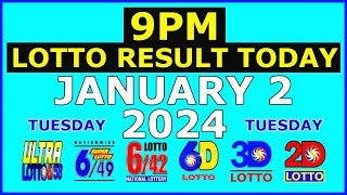 9pm Lotto Result Today January 2 2024 Tuesday [upl. by Amanda745]