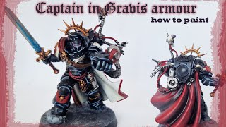 How I painted my Captain in Gravis armor Black Templars chapter Simple and effective tutorial [upl. by Leen]