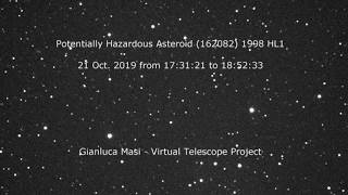 Potentially Hazardous Asteroid 162082 1998 HL1  21 Oct 2019 [upl. by Jerrome970]