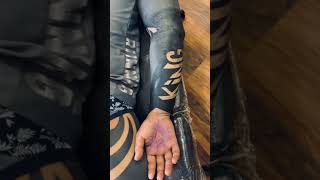 Inked amp wounded head arm and leg Tattoographer Karan BodySuit tattoo 🔥 ✔️ [upl. by Anoval]