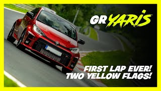 TOYOTA GR YARIS  MY FIRST LAP EVER ON THE NURBURGRING TWO CRASHES IN ONE LAP O [upl. by Yamauchi900]