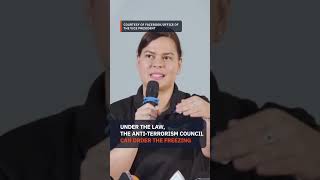 Sara Duterte cries foul as antiterror law is turned against her [upl. by Vinnie]