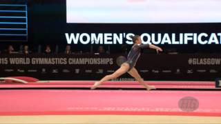 MENEGHINI Elisa ITA  2015 Artistic Worlds  Qualifications Floor Exercise [upl. by Einna]