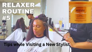 Relaxer Day amp Silk Press with Mizani Butter Blend  Tips for Visiting a New Hair Stylist [upl. by Nicolai]