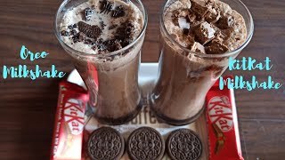 2 Yummy Instant Milkshake Recipes Oreo Milkshake Kit Kat Milkshake Summer Special Dessert Shakes [upl. by Anahsahs545]